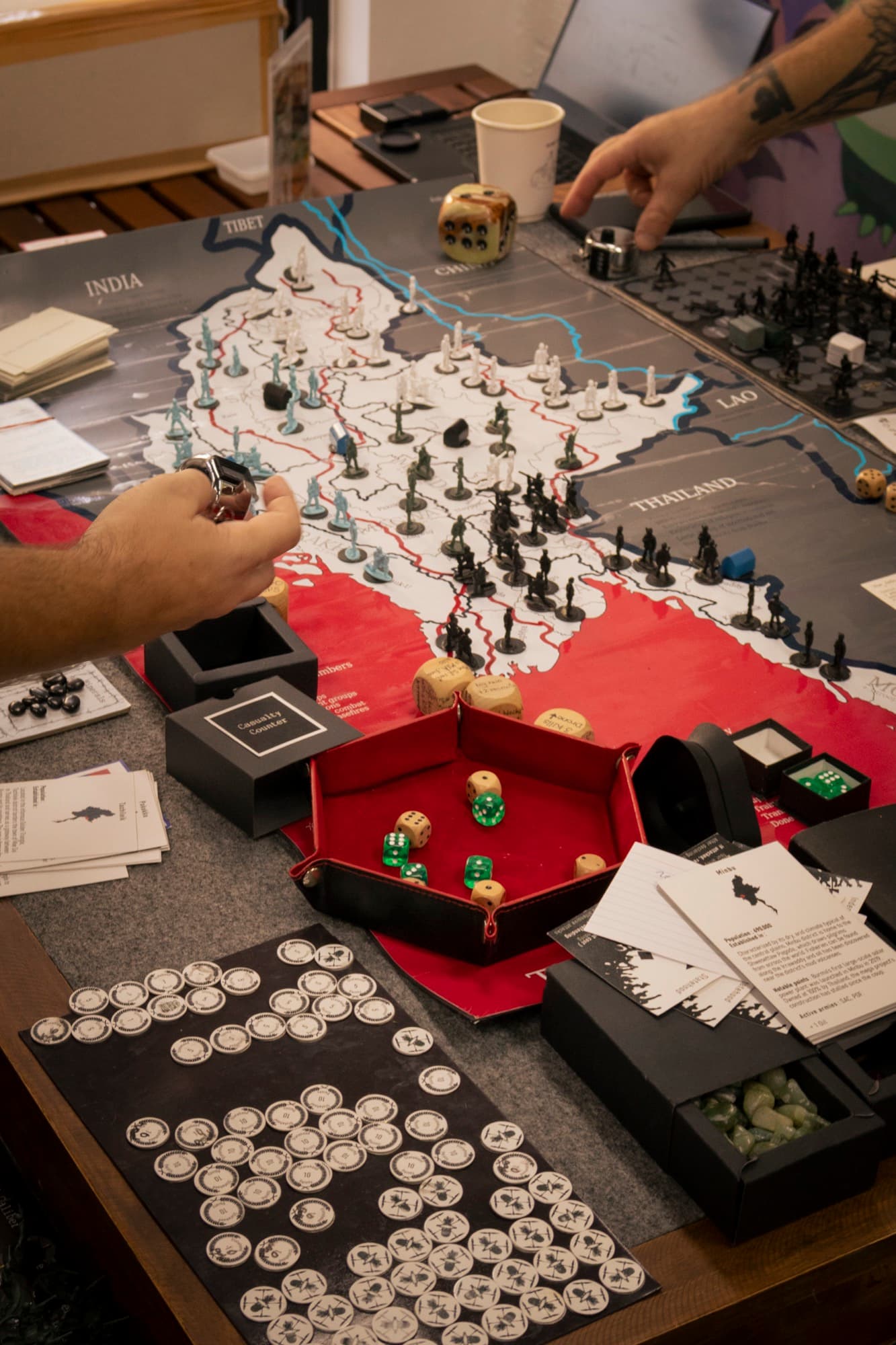 Battle for Burma board game, physical prototype